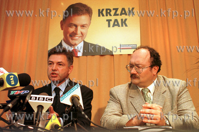 Marian Krzaklewski i  Jacek Rybicki
konf. prasowa w...