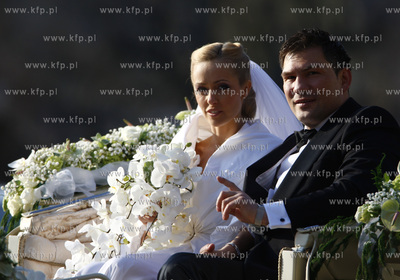 Gdansk. Katedra Oliwska. Slub Dariusza Michalczewskiego...