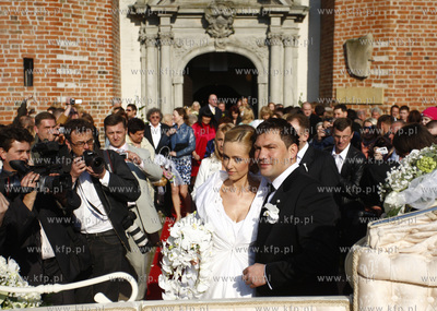 Gdansk. Katedra Oliwska. Slub Dariusza Michalczewskiego...