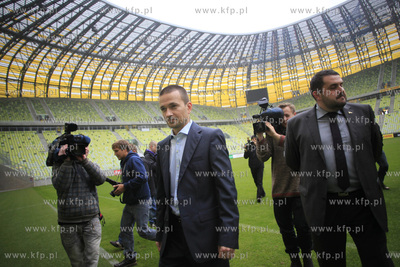 Gdansk. PGE Arena. Konferencja prasowa nowego trenera...