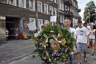 Marsz przeciwko przemocy policji w Gdansku Wrzeszczu,...