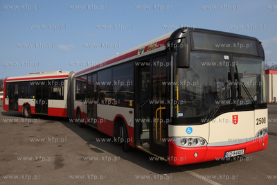 Zajezdnia autobusowa ZKM przy ul. Hallera w Gdańsku....