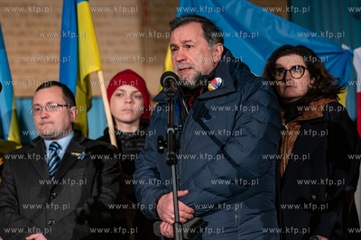 Plac Solidarności w Gdańsku. Manifestacja "Solidarnie...