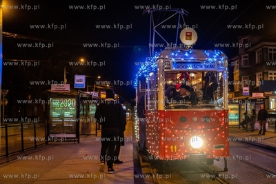 Świąteczny tramwaj, Gdańsk - Strzyża, przystanek...