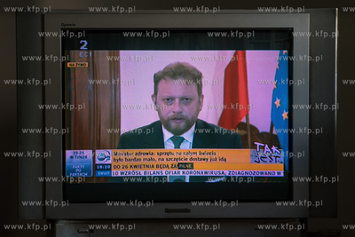 Minister Łukasz Szumowski w programie Telewizji TVN24...