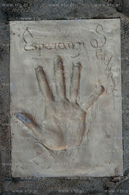 Gdansk. Solidarity of Arts. Uroczystosc odcisniecia...