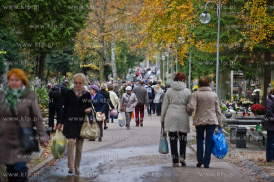 Gdynia. Cmentarz Witominski w przed dzien Swieta Wszystkich...