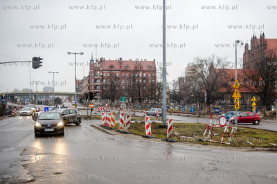 Gdansk. Przygotwania do zmian organizacji ruchu, polegajacych...