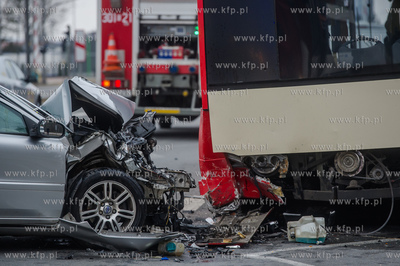 Gdansk. Wypadek drogowy na ulicy Slowackiego w poblizu...