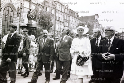 Wizyta Krolowej Danii Malgorzaty w Gdansku. Spacer...