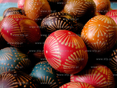 Pisanki wielkanocne przygotowane przez Anne Brochocka.
04.2007
fot....