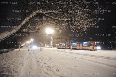 Nastepny atak zimy na Gdansk nastapil poznym wieczorem....