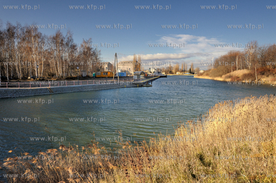 Gdansk, Nowy Port. Budowa przystanku tramwaju wodnego...