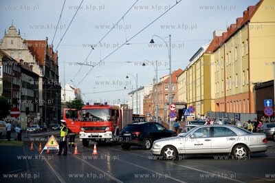 Gdansk. Wypadek na skrzyzowaniu ul. Kartuskiej i Pohulanki....