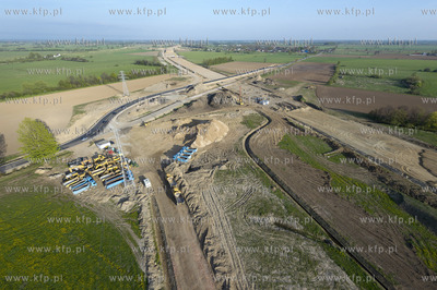 Gdansk. Budowa obwodnicy poludniowej z lotu ptaka....