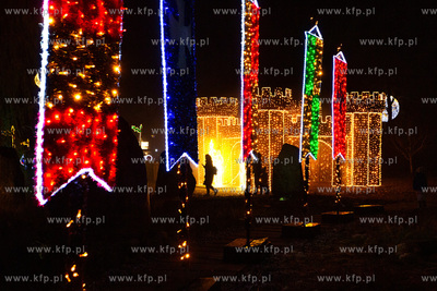 Przedpremierowy pokaz iluminacji w Lumina Park na terenie...