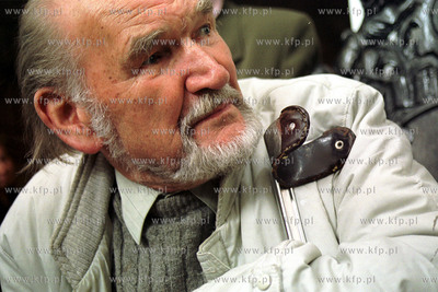 Marian Kolodziej z zona Halina Slojewska na wernisazu...