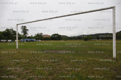 Gdansk. Boisko pilkarskie przy ul.Koscierskiej klubu...