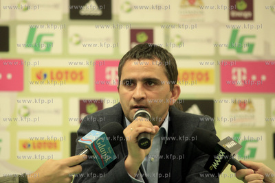 Gdansk. PGE Arena. Konferencja Tomasz Kafarskiego (...
