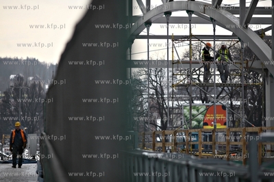 Gdansk. Budowa wiaduktu nad torami wzdłuż ul. Kościuszki,...