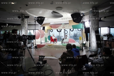 38 Gdynia Festiwal Filmowy. Studio stacji telewizyjnej...