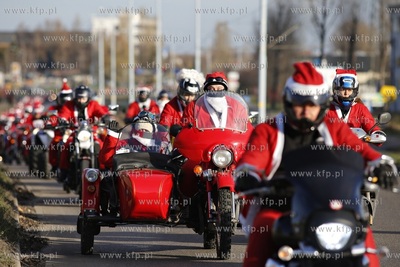 Gdansk. XIII edycja parady Mikolaje na Motocyklach....