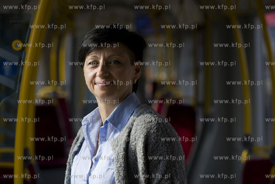 Zajezdnia tramwajowa w Gdańsku Nowym Porcie. Nz. motorniczaWioletta...