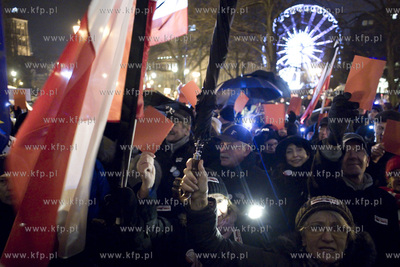 Targ Drzewny w Gdańsku. Demonstracja Komitetu Obrony...