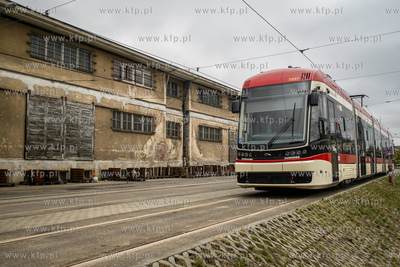 Zajezdnia tramwajowa Wrzeszcz GAiT. Tramwaj PESA 128...