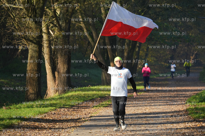 Parkrun Gdańk - Południe. Edycja biało - czerwona...