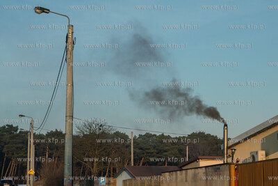 Gdańsk, Górki Zachodnie. Dymiący komin. 9.01.2021...