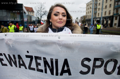 Gdansk. Manifestacja niezadowolonia, zorganizowana...