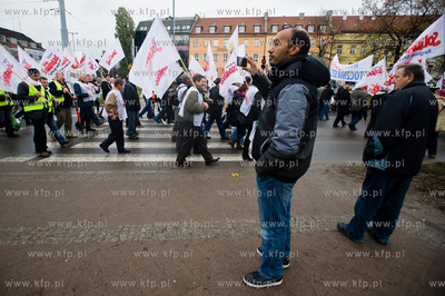 Gdansk. Manifestacja niezadowolonia, zorganizowana...