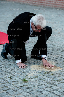 Gdansk. Solidarity of Arts. Uroczystosc odcisniecia...