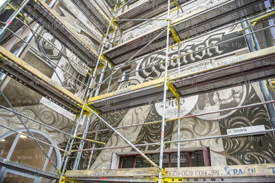 Gdansk. Spotkanie z dziennikarzami, prezentujace postep...