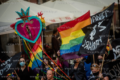 Gdańsk. Główne Miasto. Manifestacja Młodzieży...