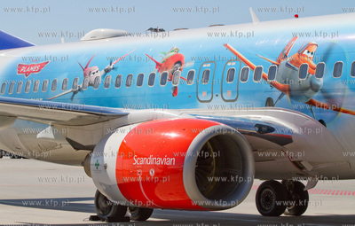 Boeing 737 Skandynawskich linii lotniczych SAS w specjalnym...