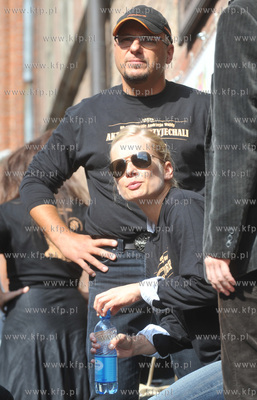 Gdansk. Dlugi Targ. Happening pt Aktorzy Przyjechali...