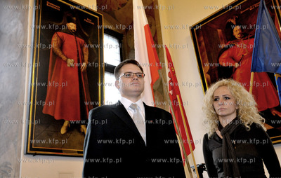 Gdansk. Ratusz Glownomiejski. Uroczysta sesja Rady...