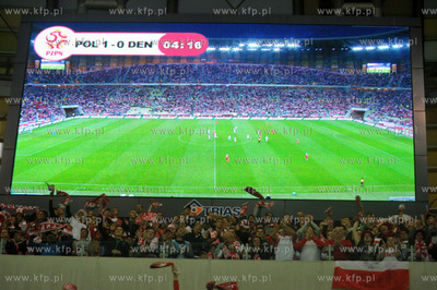 Gdansk. PGE Arena. Mecz towarzyski Polska- Dania. Nz....