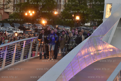 Gdańsk. Uroczyste otwarcie kładki na Ołowiankę....