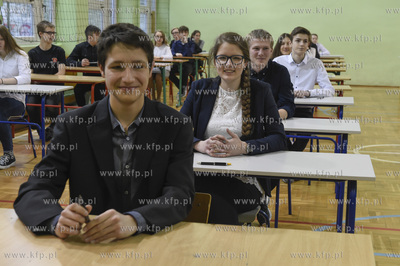 Gdańsk, Przymorze. Egzamin gimnazjalny w Gimnazjum...