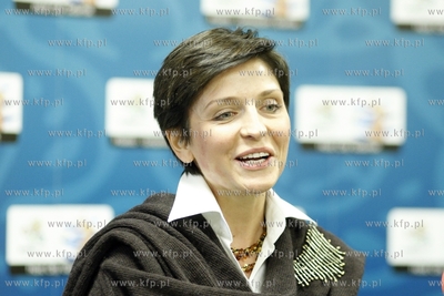 Wizyta minister sportu Joanny Muchy w Gdansku. Nz konferencja...