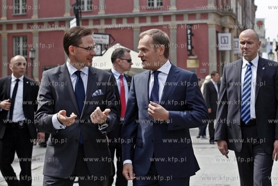 Gdansk. Wizyta premiera Finlandii Jyrki Katainenena....
