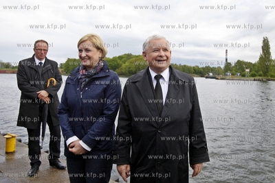 Wizyta Jaroslawa Kaczynskiego w Gdansku Nowym Porcie....