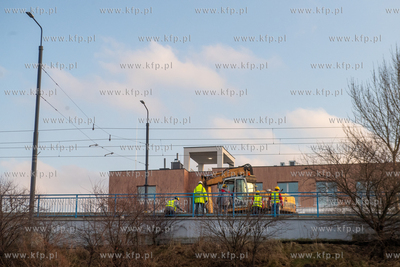 Remont Mostu Siennickiego. 24.01.2025 fot. Paweł Marcinko...