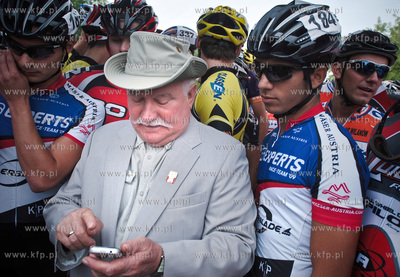 Pierwszy Maraton Sierpniowy w Gdansku Nz. Lech Walesa...