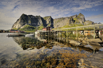 Norwegia , Lofoty, Sakrisoy, polnocna czesc kraju,...