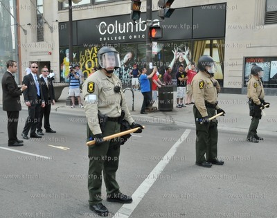Chicago. Manifestacja przedstawicieli ruchu Okupuj...