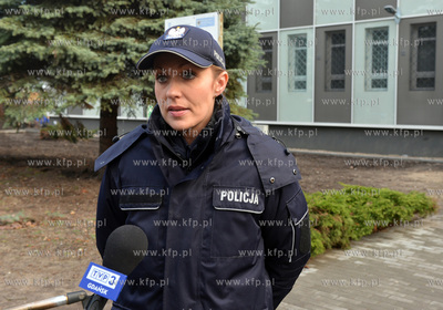 Anetta Potrykus oficer prasowy z wejherowskiej policji....